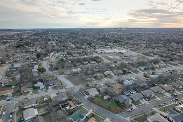 Aerial view of a Central Texas residential neighborhood